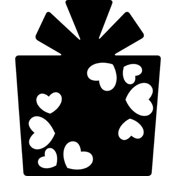 Коробка подарок трафарет