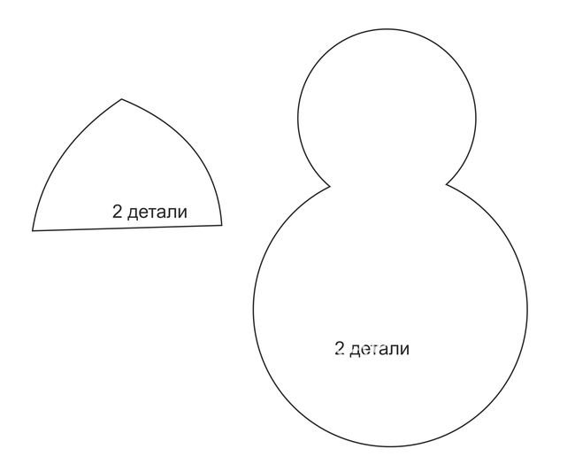 Трафарет снеговика из фетра