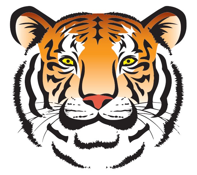 Тигр трафарет