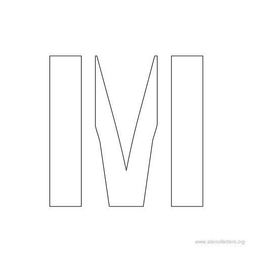 Буква м трафарет для вырезания