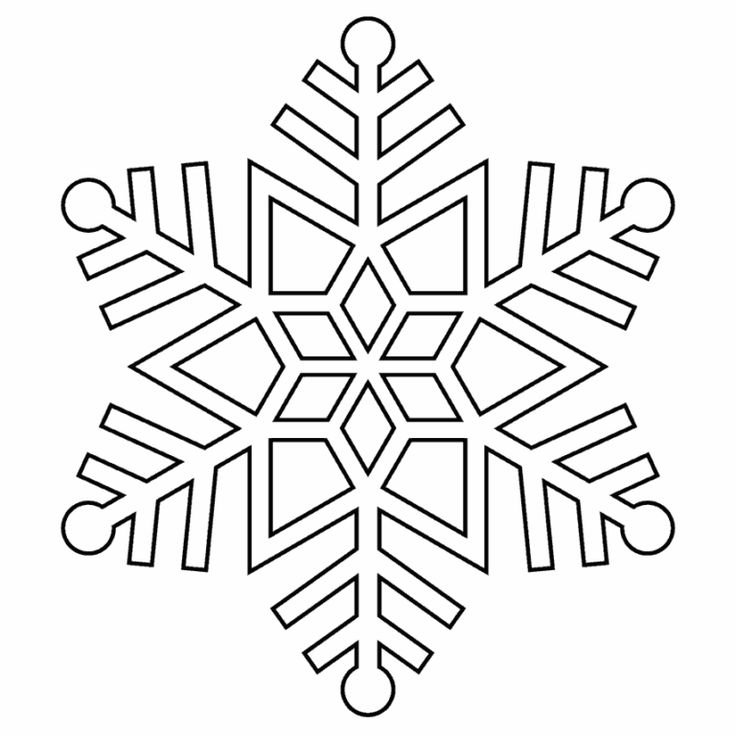 Снежинка трафарет для вырезания