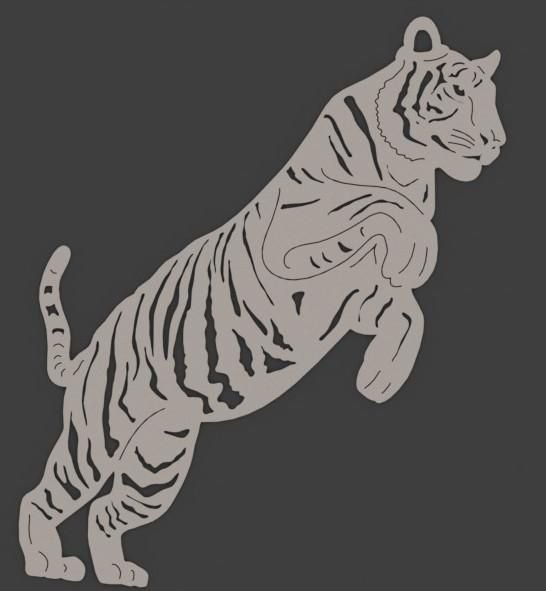 Вытынанка тигр