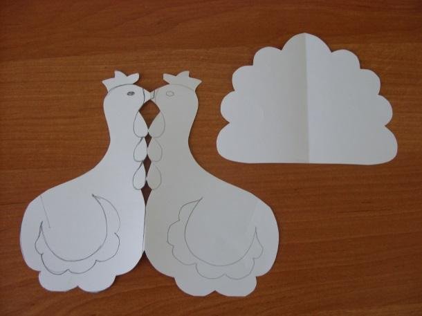 Дымковский индюк трафарет