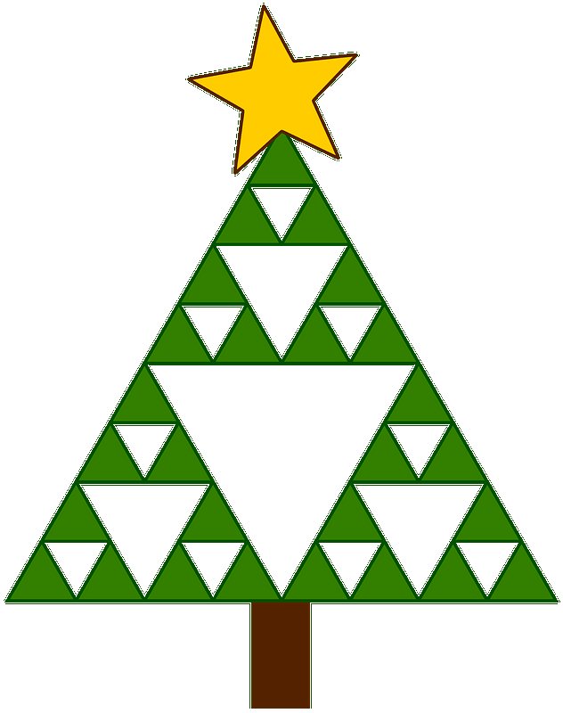 Елка из геометрических фигур