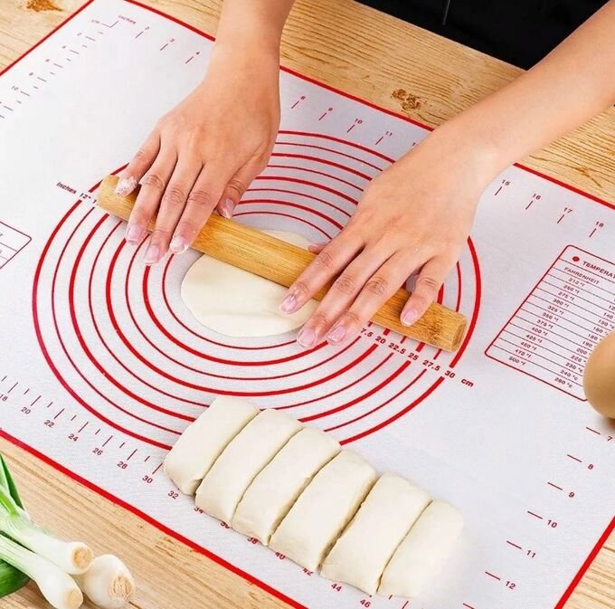 Коврик для раскатки теста с разметкой Kitchen