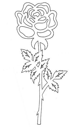 Вырезки на окна цветы