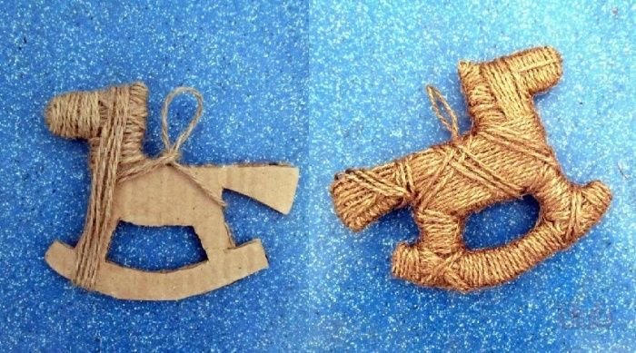 Игрушки из картона и ниток