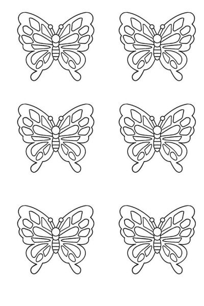 Трафарет бабочки для торта