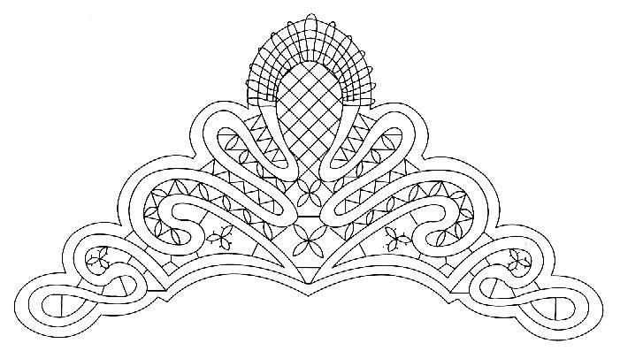 Кокошник Вологодское кружево