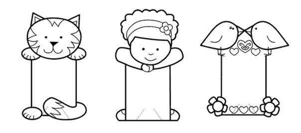 Бобины для мулине трафарет