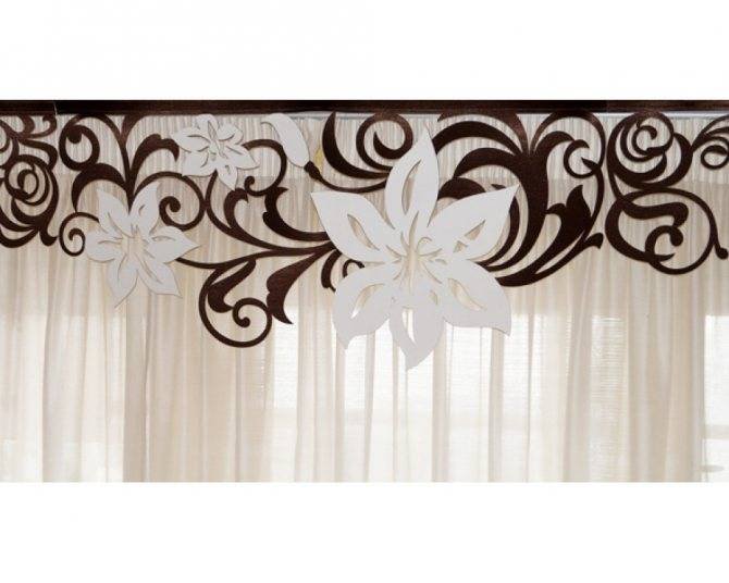 Ажурный ламбрекен м001