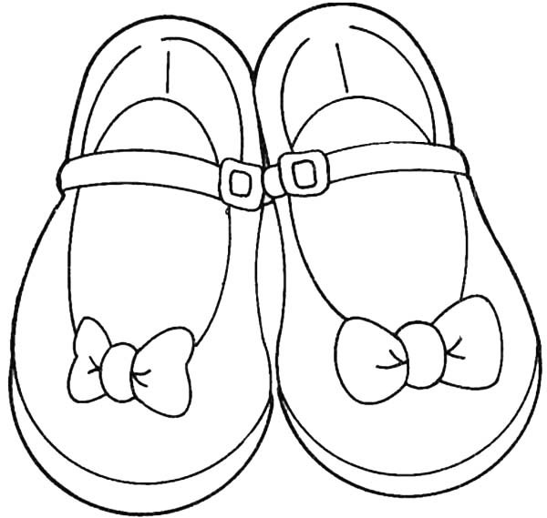 Ботинки раскраска для детей