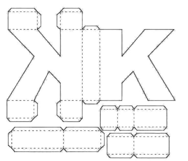 Объемные буквы макет