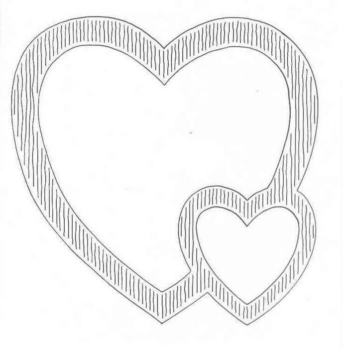 Макет сердца для вырезания