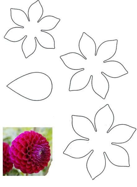 Трафареты цветов для поделок
