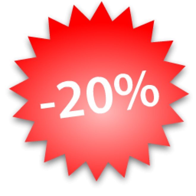 Скидка 20 на прозрачном фоне