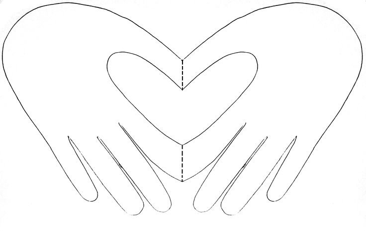 Сердечко трафарет для вырезания