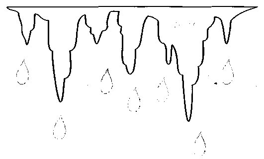 Сосульки из бумаги трафарет