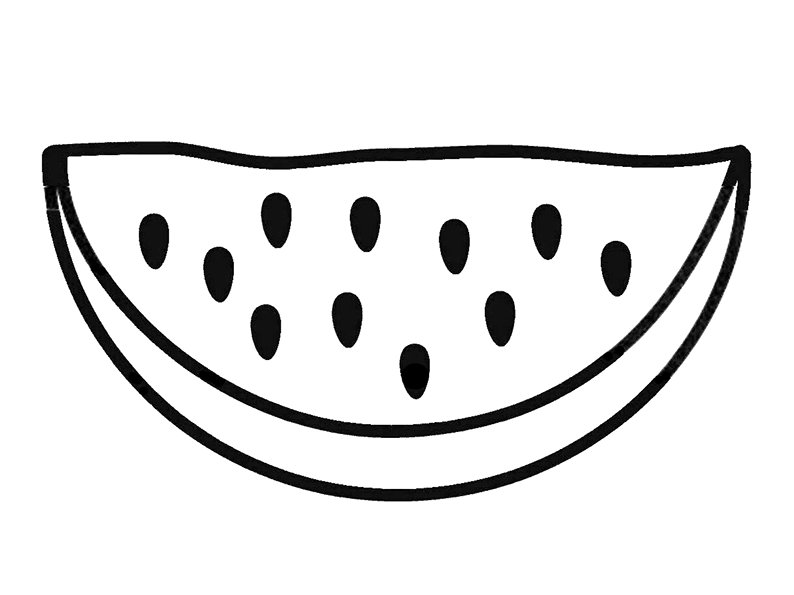 Арбуз раскраска