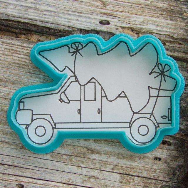 Пряник машинка с елкой