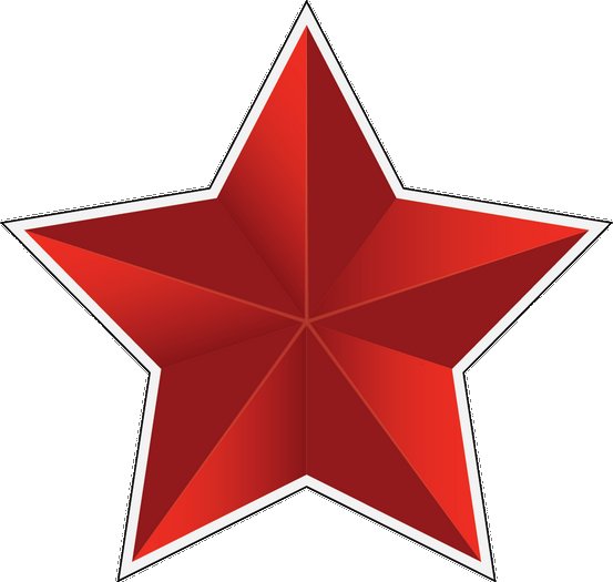 Наклейка красная звезда