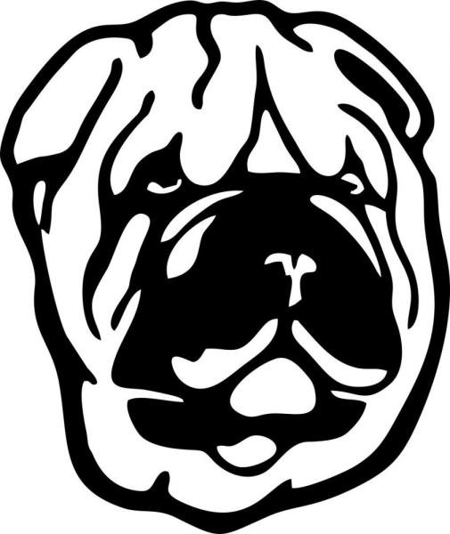 Шарпей силуэт