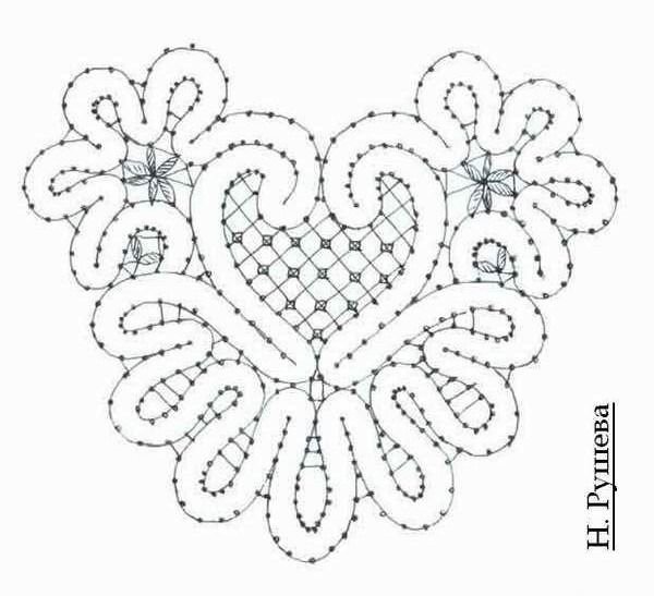 Вологодское кружево сколок крестик