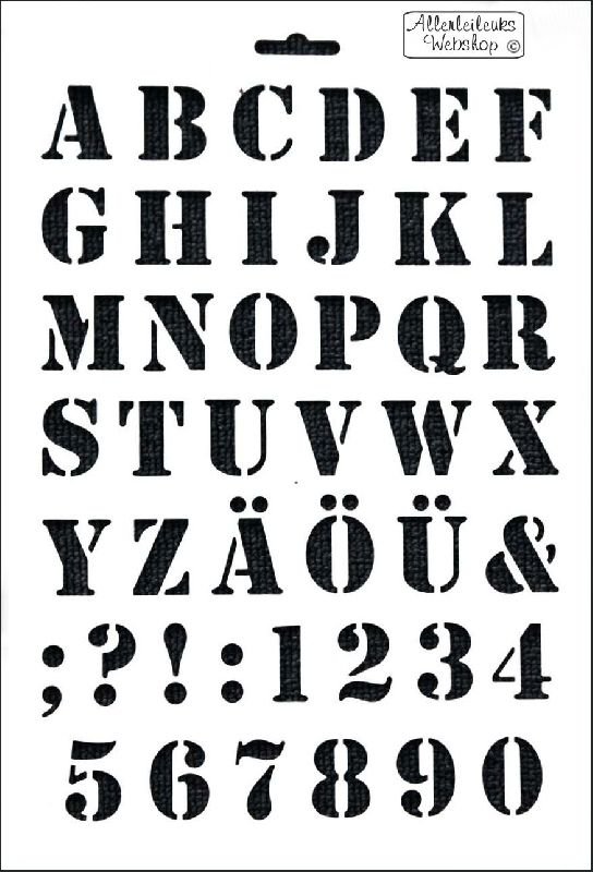 Трафарет латинских букв