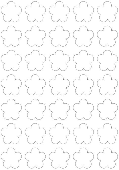 Трафареты маленьких цветов