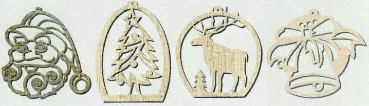 Новогодние игрушки для выпиливания из фанеры