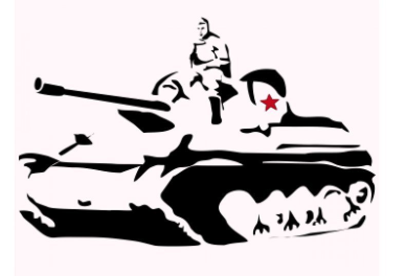 Танк трафарет