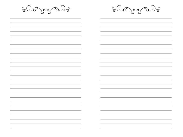 Линованные листы для блокнота