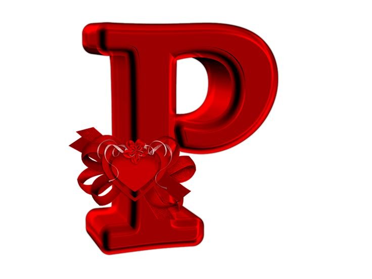 Красивые буквы красного цвета