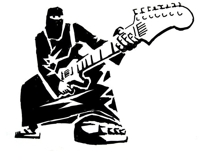 Наклейка электрогитара