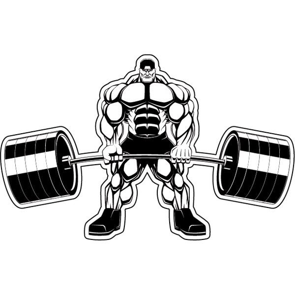 Бодибилдер со штангой
