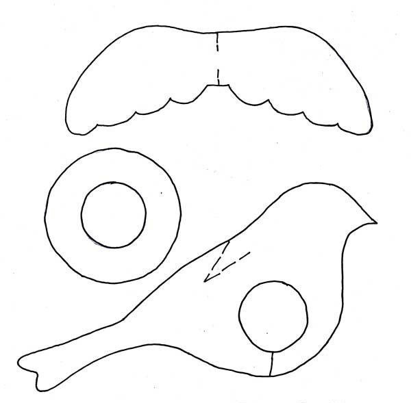 Трафарет птички для вырезания