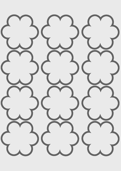 Шаблон цветка для вырезания из бумаги