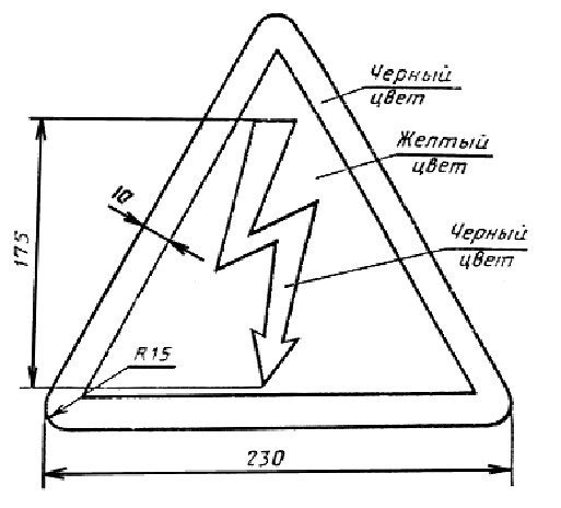 Знак высокое напряжение ГОСТ