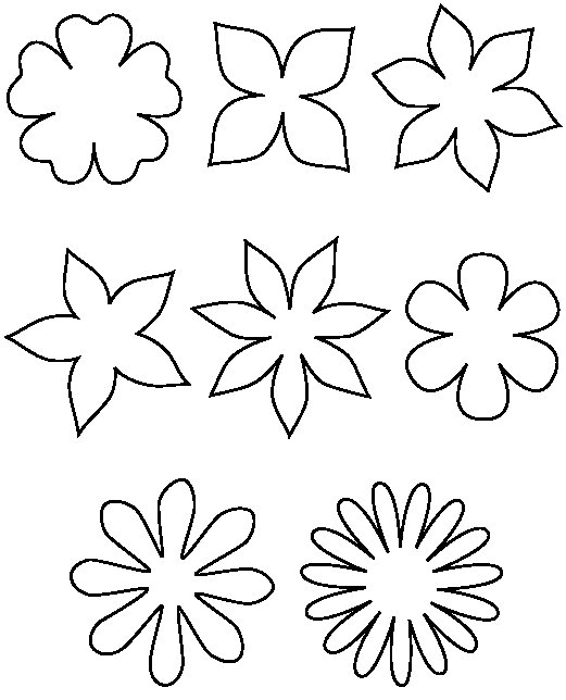 Маленькие цветы для вырезания