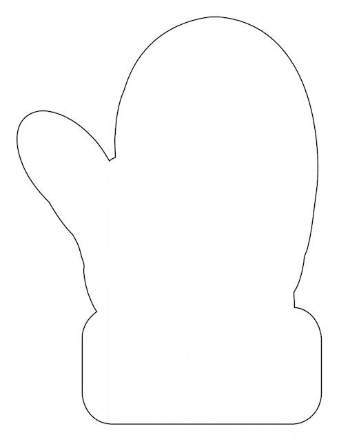 Лекало варежки Деда Мороза