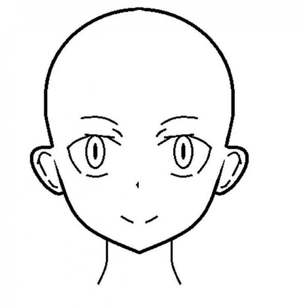 Лицо шаблон для рисования