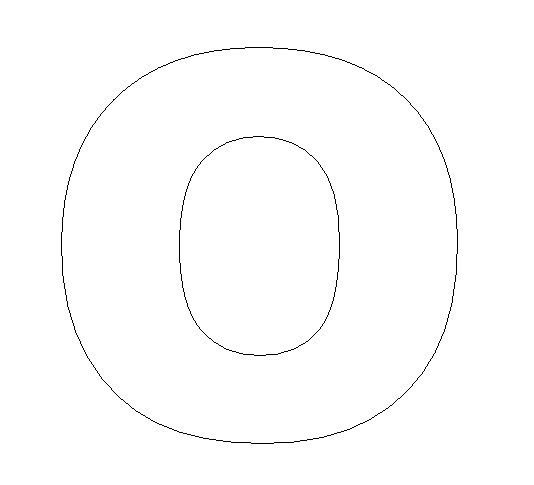 Контур букв