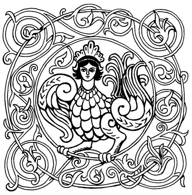 Птица Гамаюн древние изображения