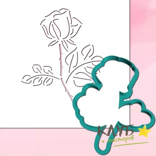 Трафарет розы для пряников