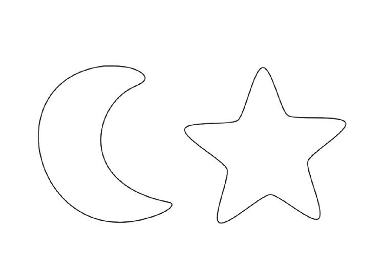 Трафарет звезда из фетра