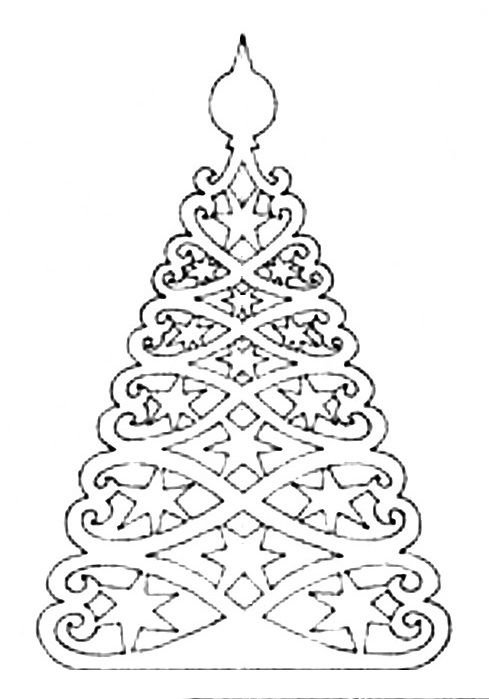 Елочка трафарет
