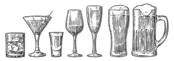 Бокал в графике