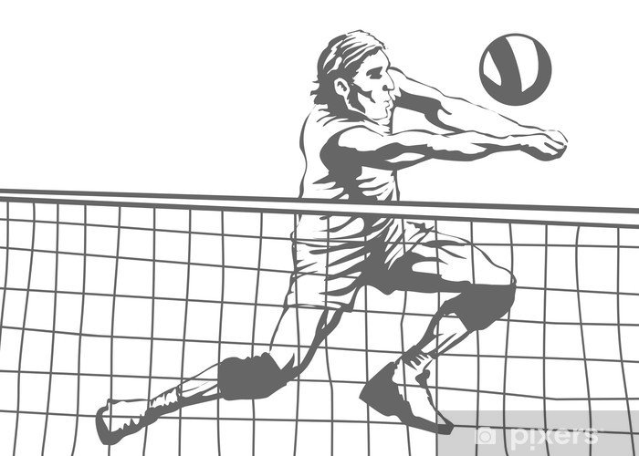 Волейболист раскраска