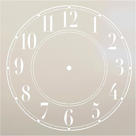 Трафарет часы для декоративной штукатурки