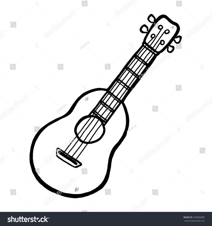 Укулеле раскраска